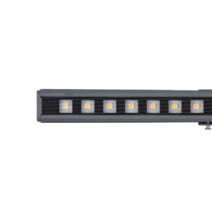 GloboStar® DIGI-BAR 90211 Ψηφιακή Μπάρα Φωτισμού Wall Washer Digital Pixel Facade Tuber Bar LED 12W 840lm 45° DC 24V Αδιάβροχο IP65 L100 x W3.5 x H3.2cm Θερμό Λευκό 2700K DMX512 – Γκρι Ανθρακί με Pixel Lens Φακούς – 3 Years Warranty