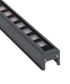 GloboStar® DIGI-BAR 90211 Ψηφιακή Μπάρα Φωτισμού Wall Washer Digital Pixel Facade Tuber Bar LED 12W 840lm 45° DC 24V Αδιάβροχο IP65 L100 x W3.5 x H3.2cm Θερμό Λευκό 2700K DMX512 – Γκρι Ανθρακί με Pixel Lens Φακούς – 3 Years Warranty