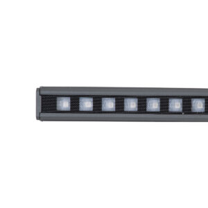 GloboStar® DIGI-BAR 90212 Ψηφιακή Μπάρα Φωτισμού Wall Washer Digital Pixel Facade Tuber Bar LED 12W 720lm 45° DC 24V Αδιάβροχο IP65 L100 x W3.5 x H3.2cm RGB DMX512 – Γκρι Ανθρακί με Pixel Lens Φακούς – 3 Years Warranty