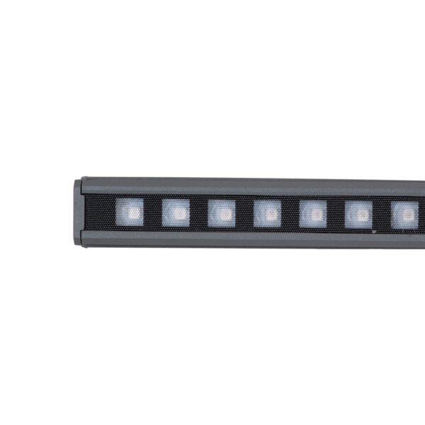 GloboStar® DIGI-BAR 90212 Ψηφιακή Μπάρα Φωτισμού Wall Washer Digital Pixel Facade Tuber Bar LED 12W 720lm 45° DC 24V Αδιάβροχο IP65 L100 x W3.5 x H3.2cm RGB DMX512 – Γκρι Ανθρακί με Pixel Lens Φακούς – 3 Years Warranty