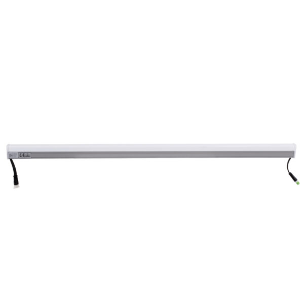 GloboStar® DIGI-BAR 90213 Ψηφιακή Μπάρα Φωτισμού Wall Washer Digital Pixel Facade Tuber Bar LED 12W 840lm 180° DC 24V Αδιάβροχο IP65 L100 x W3 x H4.5cm Θερμό Λευκό 2700K DMX512 – Ασημί με Οπάλ Λευκό Κάλυμμα – 3 Years Warranty