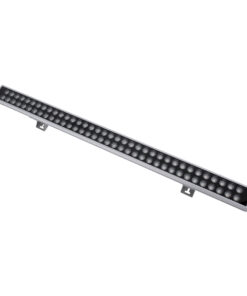 GloboStar® WASHER-GAIA 90215 Μπάρα Φωτισμού Wall Washer LED 144W 12960lm 10° DC 24V Αδιάβροχο IP67 L100 x W7.3 x H4.3cm Θερμό Λευκό 2700K – Ασημί – 3 Years Warranty