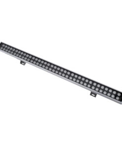 GloboStar® WASHER-GAIA 90216 Μπάρα Φωτισμού Wall Washer LED 144W 12240lm 10° DC 24V Αδιάβροχο IP67 L100 x W7.3 x H4.3cm RGBW DMX512 – Ασημί – 3 Years Warranty