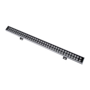 GloboStar® WASHER-GAIA 90216 Μπάρα Φωτισμού Wall Washer LED 144W 12240lm 10° DC 24V Αδιάβροχο IP67 L100 x W7.3 x H4.3cm RGBW DMX512 – Ασημί – 3 Years Warranty