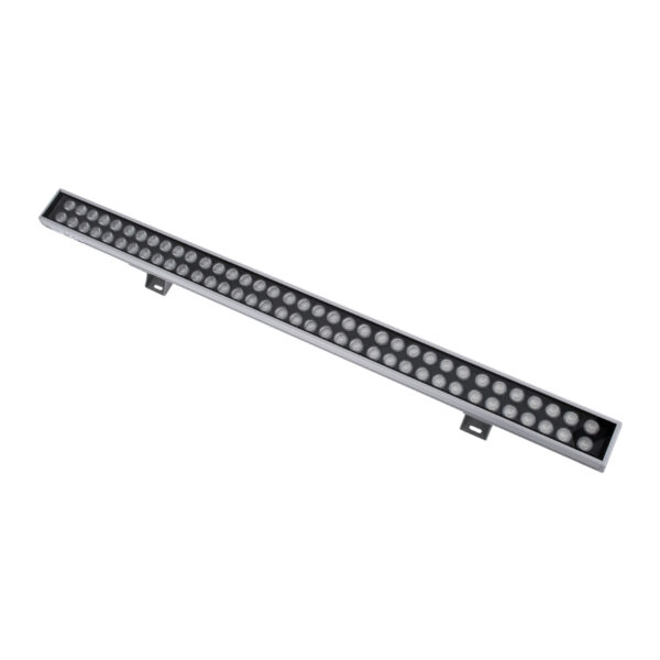 GloboStar® WASHER-GAIA 90216 Μπάρα Φωτισμού Wall Washer LED 144W 12240lm 10° DC 24V Αδιάβροχο IP67 L100 x W7.3 x H4.3cm RGBW DMX512 – Ασημί – 3 Years Warranty