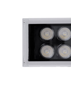 GloboStar® WASHER-GAIA 90216 Μπάρα Φωτισμού Wall Washer LED 144W 12240lm 10° DC 24V Αδιάβροχο IP67 L100 x W7.3 x H4.3cm RGBW DMX512 – Ασημί – 3 Years Warranty