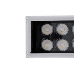 GloboStar® WASHER-GAIA 90216 Μπάρα Φωτισμού Wall Washer LED 144W 12240lm 10° DC 24V Αδιάβροχο IP67 L100 x W7.3 x H4.3cm RGBW DMX512 – Ασημί – 3 Years Warranty
