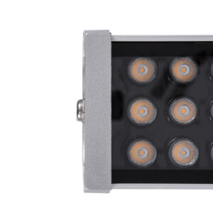 GloboStar® WASHER-GAIA 90217 Μπάρα Φωτισμού Wall Washer LED 216W 19440lm 10° DC 24V Αδιάβροχο IP67 L100 x W10.2 x H9.5cm Θερμό Λευκό 2700K – Ασημί – 3 Years Warranty