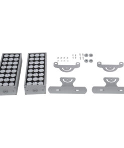 GloboStar® FLOOD-ZENA 90220 Προβολέας Wall Washer για Φωτισμό Κτιρίων LED 120W 10800lm 3° DC 24V Αδιάβροχο IP65 L38 x W30.5 x H24cm Θερμό Λευκό 2700K – Ασημί – 3 Years Warranty