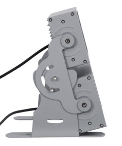 GloboStar® FLOOD-ZENA 90220 Προβολέας Wall Washer για Φωτισμό Κτιρίων LED 120W 10800lm 3° DC 24V Αδιάβροχο IP65 L38 x W30.5 x H24cm Θερμό Λευκό 2700K – Ασημί – 3 Years Warranty