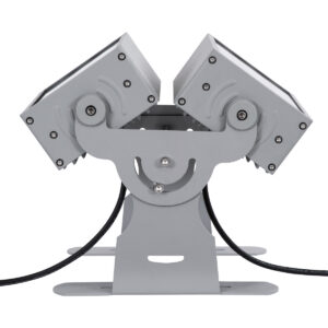 GloboStar® FLOOD-ZENA 90220 Προβολέας Wall Washer για Φωτισμό Κτιρίων LED 120W 10800lm 3° DC 24V Αδιάβροχο IP65 L38 x W30.5 x H24cm Θερμό Λευκό 2700K – Ασημί – 3 Years Warranty