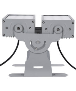 GloboStar® FLOOD-ZENA 90220 Προβολέας Wall Washer για Φωτισμό Κτιρίων LED 120W 10800lm 3° DC 24V Αδιάβροχο IP65 L38 x W30.5 x H24cm Θερμό Λευκό 2700K – Ασημί – 3 Years Warranty