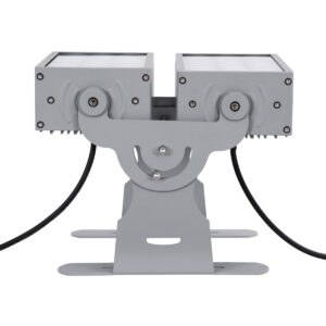 GloboStar® FLOOD-ZENA 90220 Προβολέας Wall Washer για Φωτισμό Κτιρίων LED 120W 10800lm 3° DC 24V Αδιάβροχο IP65 L38 x W30.5 x H24cm Θερμό Λευκό 2700K – Ασημί – 3 Years Warranty