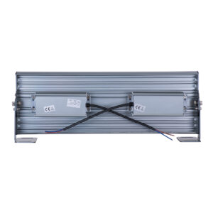 GloboStar® FLOOD-TENA 90221 Προβολέας Wall Washer για Φωτισμό Κτιρίων LED 72W 6480lm 10° DC 24V Αδιάβροχο IP65 L46.5 x W7 x H16.5cm Θερμό Λευκό 2700K – Ασημί – 3 Years Warranty