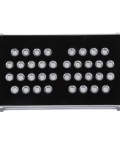 GloboStar® FLOOD-TENA 90222 Προβολέας Wall Washer για Φωτισμό Κτιρίων LED 72W 6120lm 10° DC 24V Αδιάβροχο IP65 L29.8 x W15.5 x H18cm RGBW DMX512 – Ασημί – 3 Years Warranty