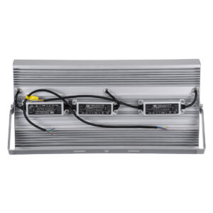 GloboStar® FLOOD-TENA 90223 Προβολέας Wall Washer για Φωτισμό Κτιρίων LED 150W 13500lm 10° DC 24V Αδιάβροχο IP65 L43.5 x W15.5 x H18cm Θερμό Λευκό 2700K – Ασημί – 3 Years Warranty