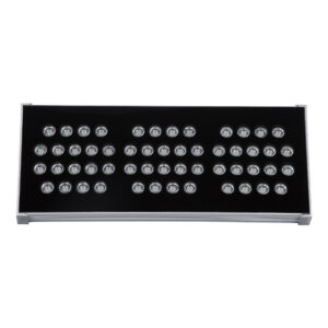 GloboStar® FLOOD-TENA 90224 Προβολέας Wall Washer για Φωτισμό Κτιρίων LED 108W 9180lm 10° DC 24V Αδιάβροχο IP65 Μ43.5 x Π15.5 x Υ18cm RGBW DMX512 – Ασημί – 3 Years Warranty