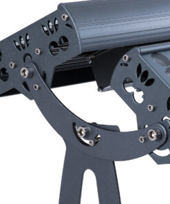 GloboStar® FLOOD-TENA 90225 Προβολέας Wall Washer για Φωτισμό Κτιρίων LED 192W 17280lm 10° DC 24V Αδιάβροχο IP65 L68.5 x W33 x H24cm Θερμό Λευκό 2700K – Ασημί – 3 Years Warranty