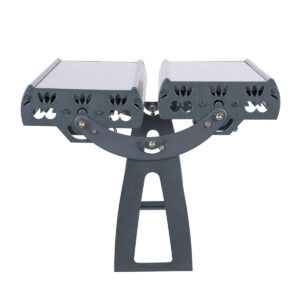 GloboStar® FLOOD-TENA 90225 Προβολέας Wall Washer για Φωτισμό Κτιρίων LED 192W 17280lm 10° DC 24V Αδιάβροχο IP65 L68.5 x W33 x H24cm Θερμό Λευκό 2700K – Ασημί – 3 Years Warranty