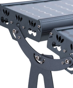 GloboStar® FLOOD-TENA 90225 Προβολέας Wall Washer για Φωτισμό Κτιρίων LED 192W 17280lm 10° DC 24V Αδιάβροχο IP65 L68.5 x W33 x H24cm Θερμό Λευκό 2700K – Ασημί – 3 Years Warranty