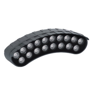 GloboStar® TREELIGHT-KINA 90231 Κυρτή Μπάρα Φωτισμού Wall Washer με Αντιθαμβωτική Γρίλια Ειδική για Φυτά – Δέντρα LED 18W 1530lm 15° DC 24V Αδιάβροχο IP65 L24.5 x W7 x H8cm Αρχιτεκτονικό Πορτοκαλί 2200K – Γκρι Ανθρακί – 3 Years Warranty
