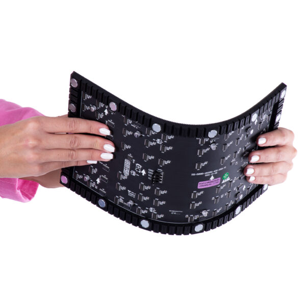 GloboStar® MODULCO 90232 LED Display Module 32x16cm – Εύκαμπτο Πλακίδιο Ψηφιακής Οθόνης LED Video Wall Curved – P2 Pro Flexible 3840Hz High Refresh Rate 12800 Dots – 25 W ≥500cd/㎡ DC 4.5~5V SMD1515 RGB 3in1 4398 Billion Colors – Indoor IP20 – Μ32 x Υ16cm