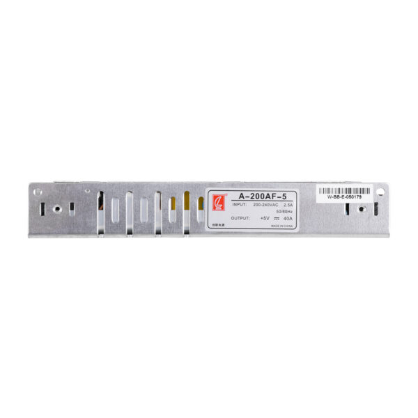 GloboStar® POWERULCO 90236 Μεταλλικό Τροφοδοτικό PELV Ultra Slim για Ψηφιακές Οθόνες LED Video Wall 200W 40A – AC 220-240V σε DC 5V – IP20 Μ19 x Π8 x Υ3cm – 2 Years Warranty