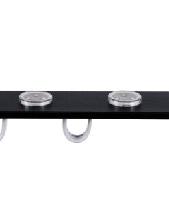 GloboStar® 90237 Μεταλλικο Καλυμμα 1 Μέτρου 15 Τεμαχίων για Ψηφιακή Αλυσίδα Γιρλάντα 20 Σποτ LED με Κωδικό 90140 Μαύρο Μ100 x Π4.7 x Υ1cm