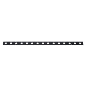 GloboStar® 90237 Μεταλλικο Καλυμμα 1 Μέτρου 15 Τεμαχίων για Ψηφιακή Αλυσίδα Γιρλάντα 20 Σποτ LED με Κωδικό 90140 Μαύρο Μ100 x Π4.7 x Υ1cm