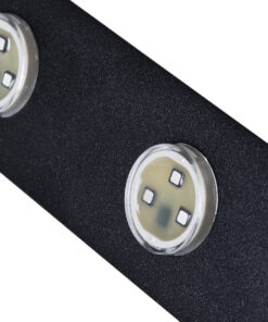 GloboStar® 90237 Μεταλλικο Καλυμμα 1 Μέτρου 15 Τεμαχίων για Ψηφιακή Αλυσίδα Γιρλάντα 20 Σποτ LED με Κωδικό 90140 Μαύρο Μ100 x Π4.7 x Υ1cm