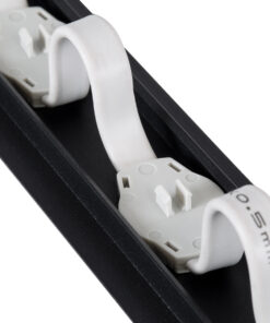 GloboStar® 90237 Μεταλλικο Καλυμμα 1 Μέτρου 15 Τεμαχίων για Ψηφιακή Αλυσίδα Γιρλάντα 20 Σποτ LED με Κωδικό 90140 Μαύρο Μ100 x Π4.7 x Υ1cm