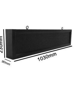 GloboStar® 90251 Κυλιόμενη Ψηφιακή Επιγραφή P10 LED SMD AC 220-240V με Wi-Fi – Αδιάβροχή IP54 – Μονής Όψης – Μ103 x Π9 x Υ23cm Κόκκινο