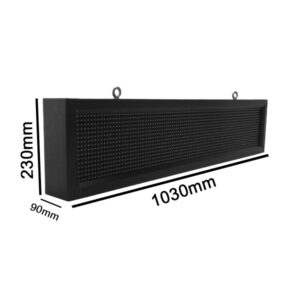GloboStar® 90251 Κυλιόμενη Ψηφιακή Επιγραφή P10 LED SMD AC 220-240V με Wi-Fi – Αδιάβροχή IP54 – Μονής Όψης – Μ103 x Π9 x Υ23cm Κόκκινο