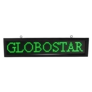 GloboStar® 90252 Κυλιόμενη Ψηφιακή Επιγραφή P10 LED SMD AC 220-240V με Wi-Fi – Αδιάβροχή IP54 – Μονής Όψης – Μ104 x Π9 x Υ24cm Πράσινο