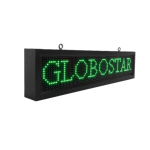 GloboStar® 90252 Κυλιόμενη Ψηφιακή Επιγραφή P10 LED SMD AC 220-240V με Wi-Fi – Αδιάβροχή IP54 – Μονής Όψης – Μ104 x Π9 x Υ24cm Πράσινο
