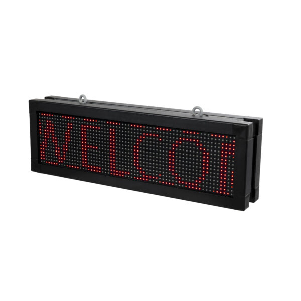 GloboStar® DISPLAY 90268 LED Scrolling Display 64x16cm – Κυλιόμενη Ψηφιακή Πινακίδα / Επιγραφή Διπλής Όψης P10 LED SMD AC 220-240V – Λειτουργία μέσω Wi-Fi με Εφαρμογή APP – Αισθήτηρας Θερμοκρασίας και Υγρασίας – Αδιάβροχο IP65 – Μ70.5 x Π11 x Υ22.5cm – Κόκκινο – 1 Χρόνο Εγγύηση