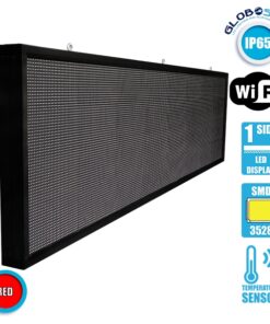 GloboStar® 90291 Κυλιόμενη Ψηφιακή Επιγραφή P10 LED SMD AC 220-240V με Wi-Fi – Αδιάβροχή IP54 – Μονής Όψης – Μ264 x Π9 x Υ72cm Κόκκινο