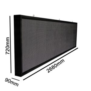 GloboStar® 90291 Κυλιόμενη Ψηφιακή Επιγραφή P10 LED SMD AC 220-240V με Wi-Fi – Αδιάβροχή IP54 – Μονής Όψης – Μ264 x Π9 x Υ72cm Κόκκινο