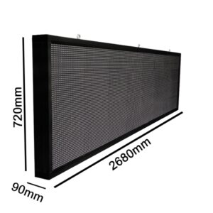 GloboStar® 90293 Κυλιόμενη Ψηφιακή Επιγραφή P10 LED SMD AC 220-240V με Wi-Fi – Αδιάβροχή IP54 – Μονής Όψης – Μ264 x Π9 x Υ72cm Μπλε