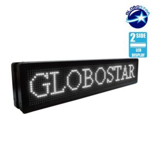 GloboStar® 90300 Κυλιόμενη Ψηφιακή Επιγραφή P10 LED SMD AC 220-240V με Wi-Fi – Αδιάβροχή IP65 – Διπλής Όψης – Μ104 x Π12 x Υ20cm Ψυχρό Λευκό 6000K