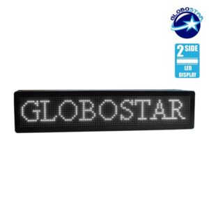 GloboStar® 90300 Κυλιόμενη Ψηφιακή Επιγραφή P10 LED SMD AC 220-240V με Wi-Fi – Αδιάβροχή IP65 – Διπλής Όψης – Μ104 x Π12 x Υ20cm Ψυχρό Λευκό 6000K