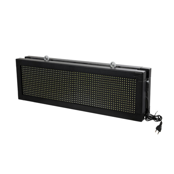 GloboStar® DISPLAY 90316 LED Scrolling Display 64x16cm – Κυλιόμενη Ψηφιακή Πινακίδα / Επιγραφή Διπλής Όψης P10 LED SMD AC 220-240V – Λειτουργία μέσω Wi-Fi με Εφαρμογή APP – Αισθήτηρας Θερμοκρασίας και Υγρασίας – Αδιάβροχο IP65 – Μ70.5 x Π11 x Υ22.5cm – Ψυχρό Λευκό 6000K – 1 Χρόνο Εγγύηση