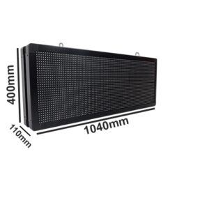 GloboStar® 90322 Κυλιόμενη Ψηφιακή Επιγραφή P10 LED SMD AC 220-240V με Wi-Fi – Αδιάβροχή IP65 – Διπλής Όψης – Μ104 x Π12 x Υ40cm Πράσινο