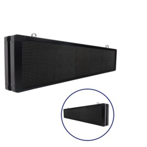 GloboStar® 90332 Κυλιόμενη Ψηφιακή Επιγραφή P10 LED SMD AC 220-240V με Wi-Fi – Αδιάβροχή IP54 – Διπλής Όψης – Μ168 x Π12 x Υ40cm Πράσινο