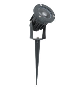 GloboStar® TREELIGHT-TZINA 90351 Σποτ Φωτισμού Ειδικό για Φυτά – Δέντρα με Βάση Κήπου / Καρφωτό LED 3W 270lm 10° DC 24V Αδιάβροχο IP65 L10.5 x W7.5 x H7.5cm Θερμό Λευκό 3000K – Γκρι Ανθρακί – 3 Years Warranty