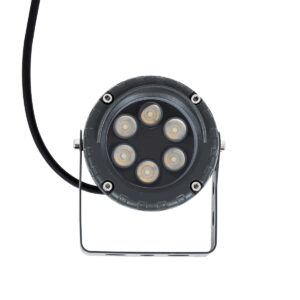 GloboStar® TREELIGHT-VINA 90357 Σποτ Φωτισμού με Αντιθαμβωτική Γρίλια Ειδικό για Φυτά – Δέντρα με Βάση Κήπου / Καρφωτό LED 6W 540lm 10° DC 24V Αδιάβροχο IP65 L13 x W9.5 x H9.5cm Θερμό Λευκό 3000K – Γκρι Ανθρακί – 3 Years Warranty