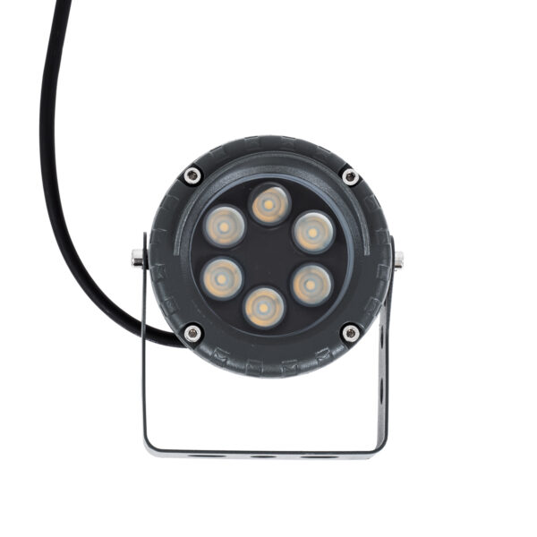GloboStar® TREELIGHT-VINA 90357 Σποτ Φωτισμού με Αντιθαμβωτική Γρίλια Ειδικό για Φυτά – Δέντρα με Βάση Κήπου / Καρφωτό LED 6W 540lm 10° DC 24V Αδιάβροχο IP65 L13 x W9.5 x H9.5cm Θερμό Λευκό 3000K – Γκρι Ανθρακί – 3 Years Warranty