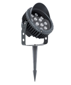 GloboStar® TREELIGHT-VINA 90362 Σποτ Φωτισμού με Αντιθαμβωτική Γρίλια Ειδικό για Φυτά – Δέντρα με Βάση Κήπου / Καρφωτό LED 24W 2040lm 10° DC 24V Αδιάβροχο IP65 L21.5 x W18.3 x H14cm RGBW DMX512 – Γκρι Ανθρακί – 3 Years Warranty