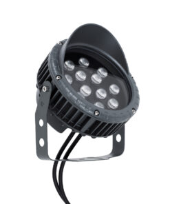 GloboStar® TREELIGHT-VINA 90362 Σποτ Φωτισμού με Αντιθαμβωτική Γρίλια Ειδικό για Φυτά – Δέντρα με Βάση Κήπου / Καρφωτό LED 24W 2040lm 10° DC 24V Αδιάβροχο IP65 L21.5 x W18.3 x H14cm RGBW DMX512 – Γκρι Ανθρακί – 3 Years Warranty