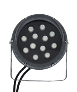 GloboStar® TREELIGHT-VINA 90362 Σποτ Φωτισμού με Αντιθαμβωτική Γρίλια Ειδικό για Φυτά – Δέντρα με Βάση Κήπου / Καρφωτό LED 24W 2040lm 10° DC 24V Αδιάβροχο IP65 L21.5 x W18.3 x H14cm RGBW DMX512 – Γκρι Ανθρακί – 3 Years Warranty